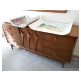 mid century dresser and mirror (broyhill)