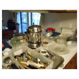 coffee maker and full kitchen