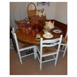 nice antique table and new chairs