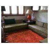 Mid Century Twin Day Beds w Stereo Corner Table