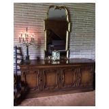 Gold Gilt Hollywood Regency French Mirror