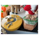 Rosaries and vintage pottery