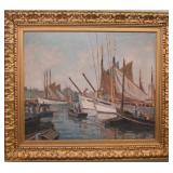 Signed Oil on board painting by listed French artist M.Menardeau