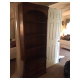 Two wood bookcases