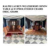 $2,000 - Ralph Lauren Table $200 ea - Ralph Lauren Chairs