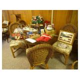 wicker table w/4 chairs