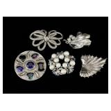 Signed Costume Brooches