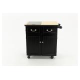 Black Kitchen Cart