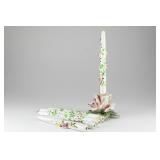 Capodimonte Porcelains Rose Candleholder and Candles