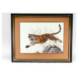 Signed John Ruthven "Bengal Tiger" Lithograph Print 