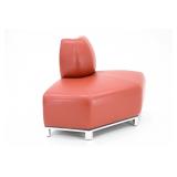 Modern Wedge Leather Bench