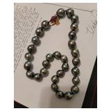 Tatiana Black Pearls 18k Clasp