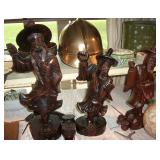 Beautiful hand carved Asian statues.