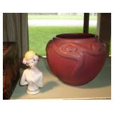 Mulberry Van Briggle and pin cushion doll