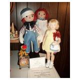 R. John Wright Ltd. Ed. Ann and Andy and scarce Lt. Ed. Haut Melton Marcella felt doll