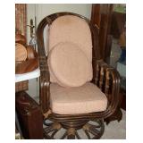 Rattan chair and ottoman