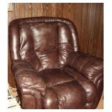 Oversized lounge chair in chocolate brown