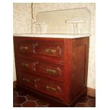 Marbletop washstand with original hardware