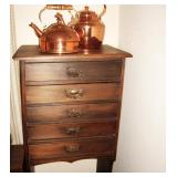 Hard to find Harrods of London Victorian sheet music chest