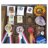 Vintage political pins, buttons and collectibles