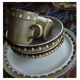 Mid Centuryu stoneware set "Patio Glow" from Japan