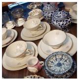Vintage collectible tea cups, plus pretty Asian dishware