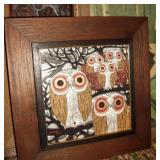 Owls by well known Thai artist Sukrid Thareenak, 1970s