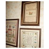 Delightful cross stitch framed art