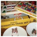 Marx train set, Lassie dishes