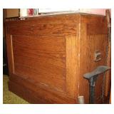 Large rustic wood trunk