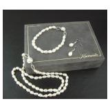 Krementz Freshwater Pearl Set