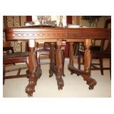 Ornate antique castor table originally from Armstrong