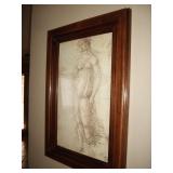 Vintage Botticelli Study of Athene print
