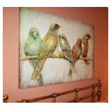 Canvas bird art print