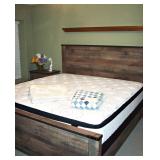 Almost new Ashley King mattress set and contemporary frame