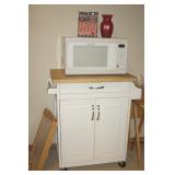 Solid wood kitchen cart