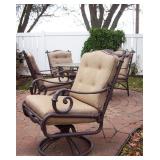 5-piece patio set with swivel chairs