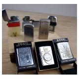 Collection of vintage Zippo lighters