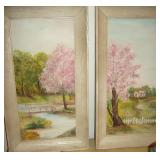 Antique signed oil paintings