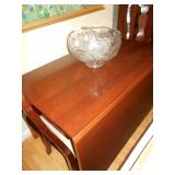CHERRY DROP LEAF TABLE, FOUR CHAIRS