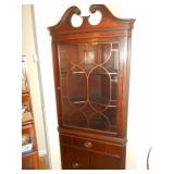 MAHOGANY CORNER CHINA CABINET 