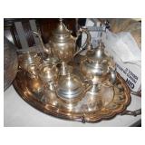 SOME STERLING SILVER TRAY PLATED