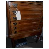 SEWING SPOOL CABINET. GLASS TILES GONE