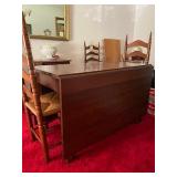 Cherry table and six chairs