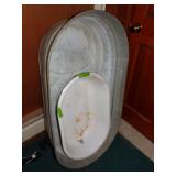 GALVANIZED AND ENAMEL WASH TUBS