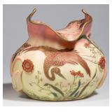 Fine Mt. Washington decorated Burmese vase