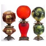 Fine selection of Victorian parlor lamps