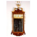 Fine American Federal inlaid mahogany wall mirror (c.1810), possibly Albany, NY