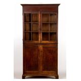 Rockbridge Co., Shenandoah Valley of Virginia, walnut corner cupboard (c. 1810) in untouched surface