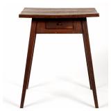 Rockingham Co., Shenandoah Valley of Virginia, walnut splay-leg stand table (c. 1810), yellow pine s